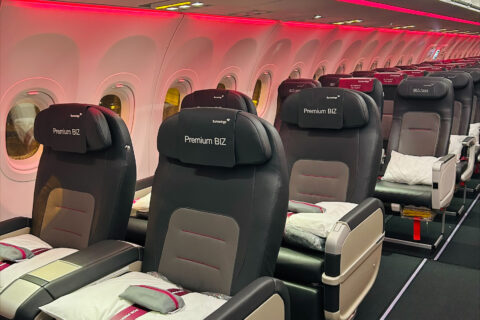 Mehr Platz, mehr Komfort, mehr Privatsphäre in vorderen Sitzreihen bei Eurowings.