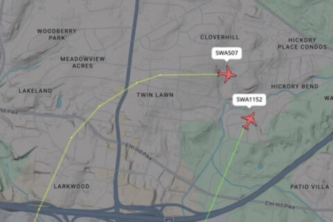 Gefährliche Annäherung am Flughafen Nashville.