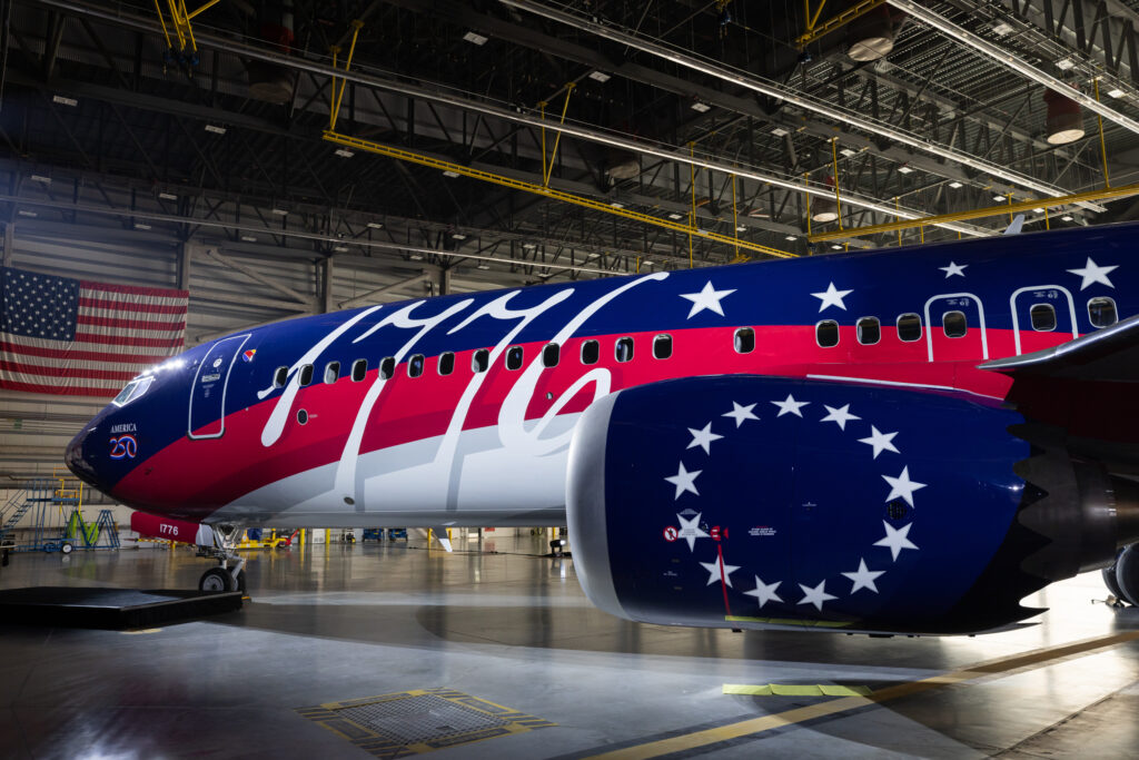 Southwest Airlines Sonderlackierung Unabhängigkeit