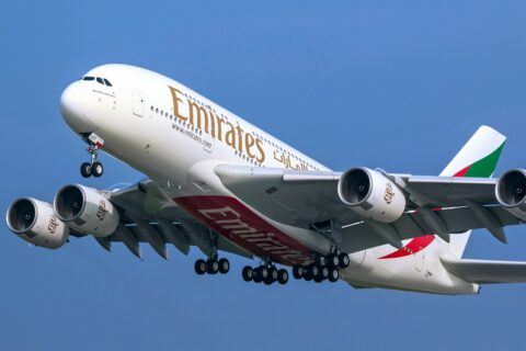 Ein Airbus A380 von Emirates: Die EASA hat für 15 Superjumbos der Airline zusätzliche Inspektionen der Flügelstruktur angeordnet.