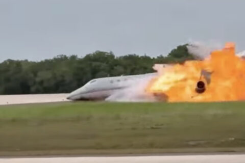 Die Gulfstream G200 verunglückte während einer Notlandung.