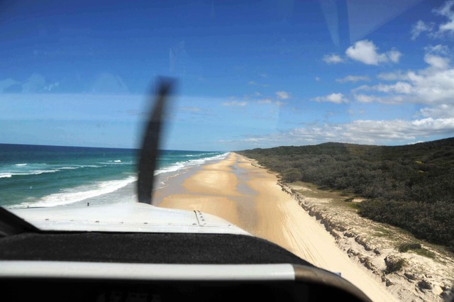 Anflug auf Fraser Island
