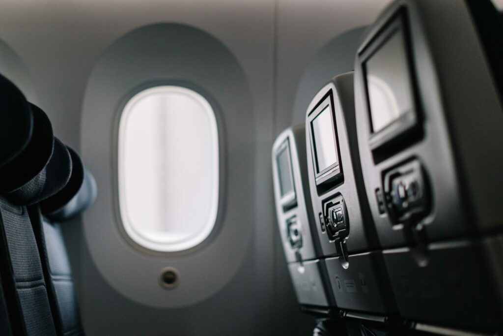 Fensterreihe Flugzeug