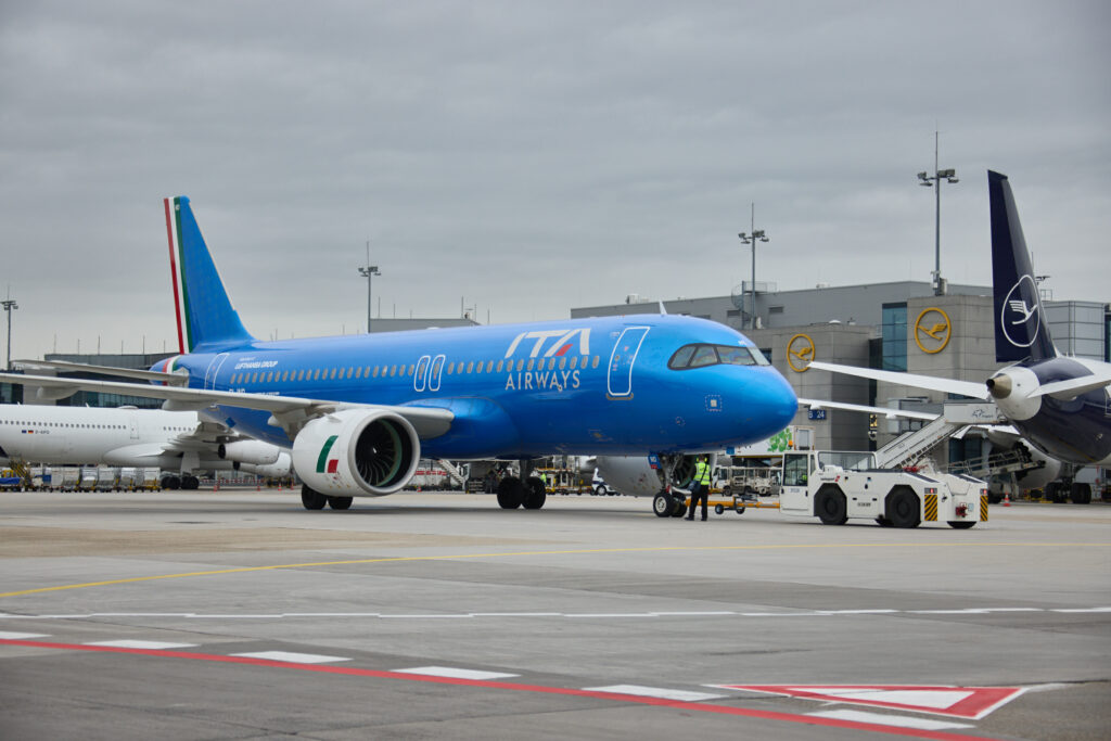 ITA Airways am Flughafen München.