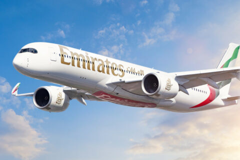 A350 von Emirates.