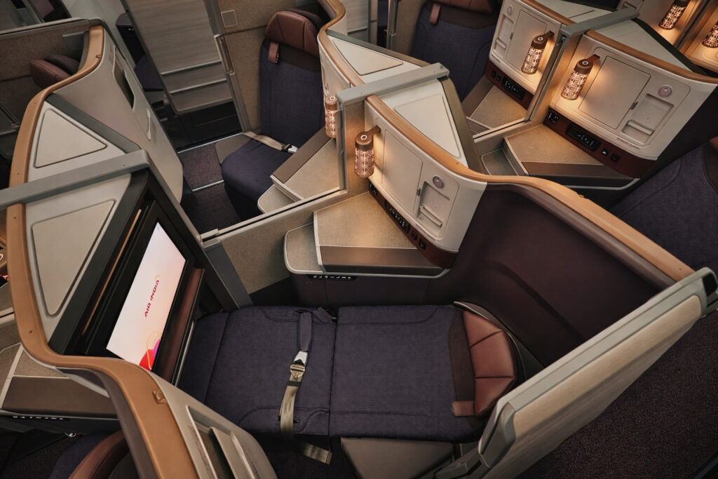 Business Class der Air India.