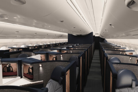 Die neue Business Class in der A380 von British Airways.