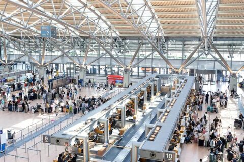 Ferienbetrieb am Hamburg Airport.